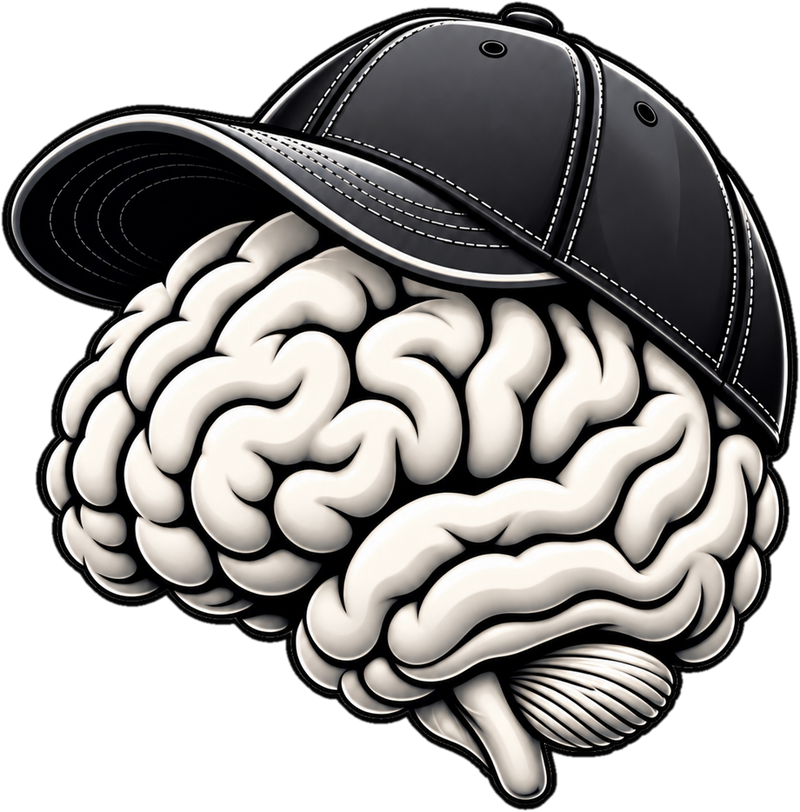 Símbolo de Daring Brains: un cerebro con gorra