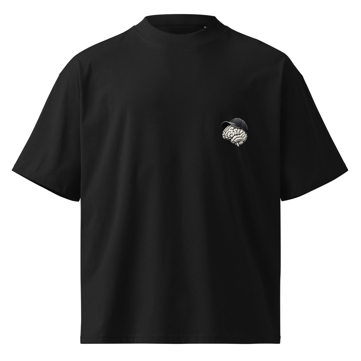 Rethink Back Tee negra de Daring Brains, mockup del producto
