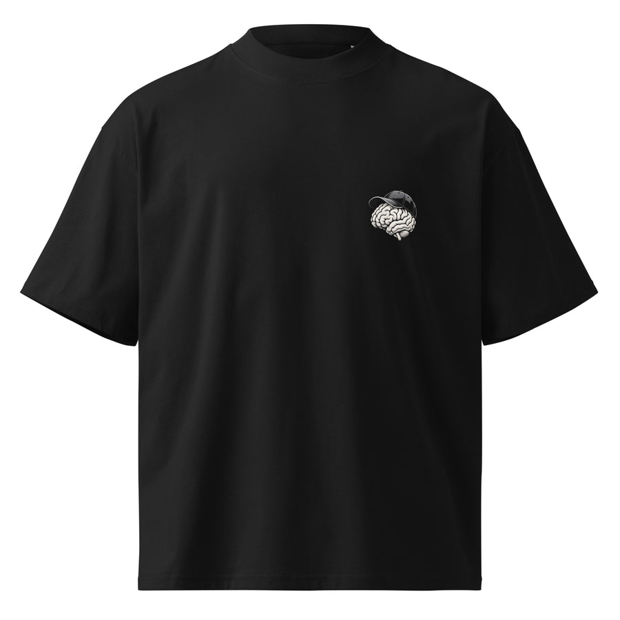 Back Piece Tee negra de Daring Brains, vista delantera