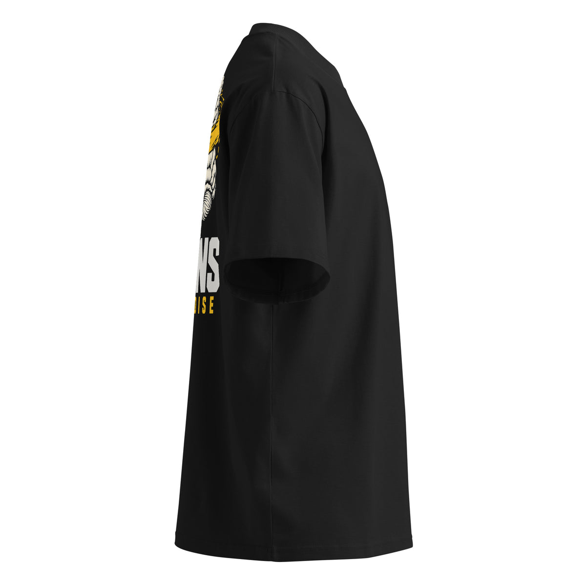 Brains Over Noise Block Tee negra de Daring Brains, lateral