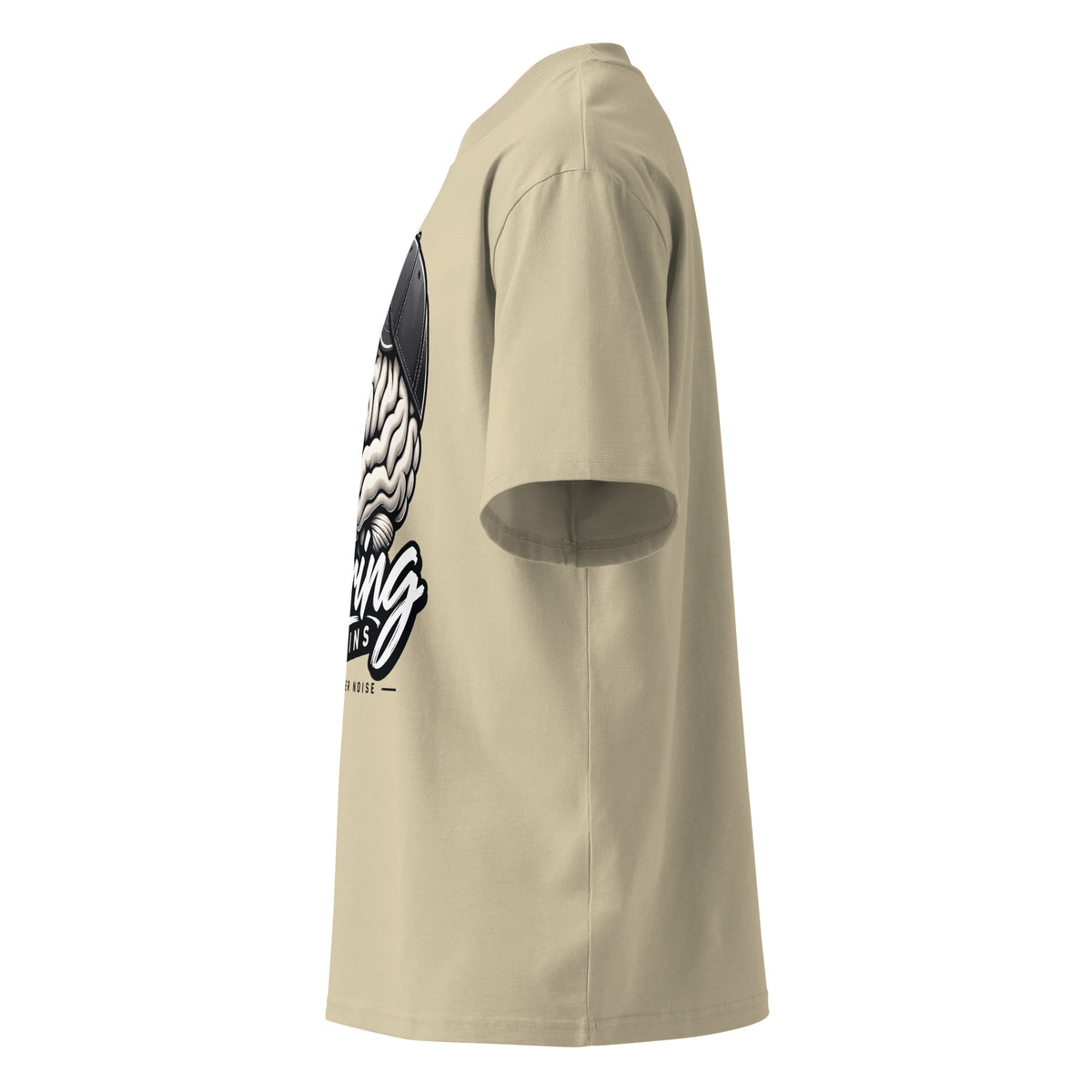 Essential Tee crema de Daring Brains, lateral