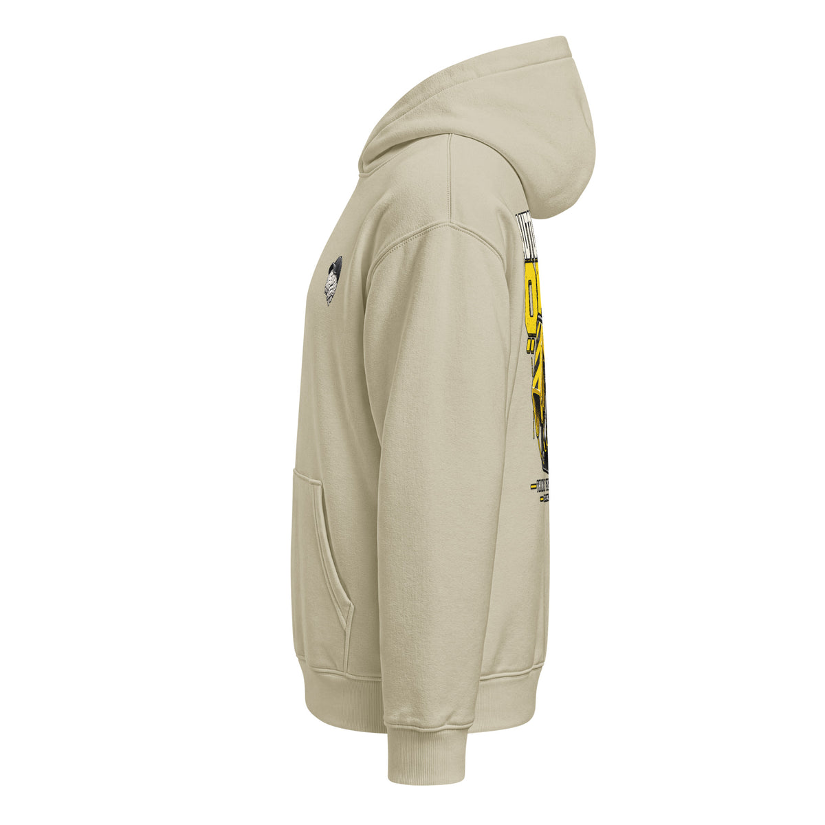 Autopilot: OFF Hoodie crema de Daring Brains, mockup del producto