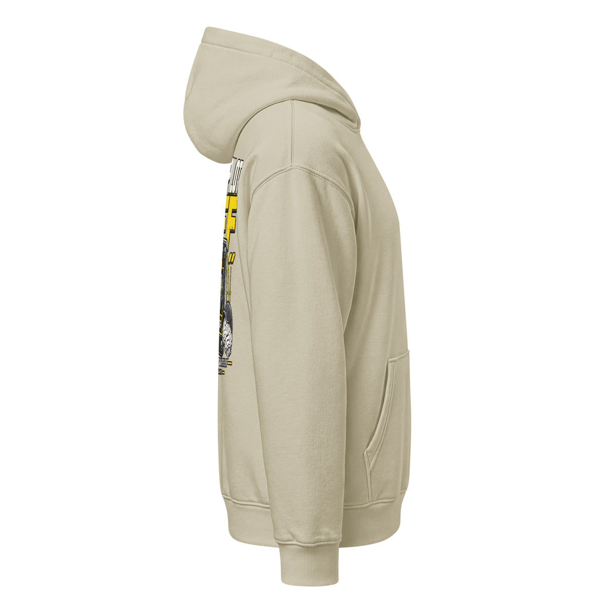 Autopilot: OFF Hoodie crema de Daring Brains, mockup del producto